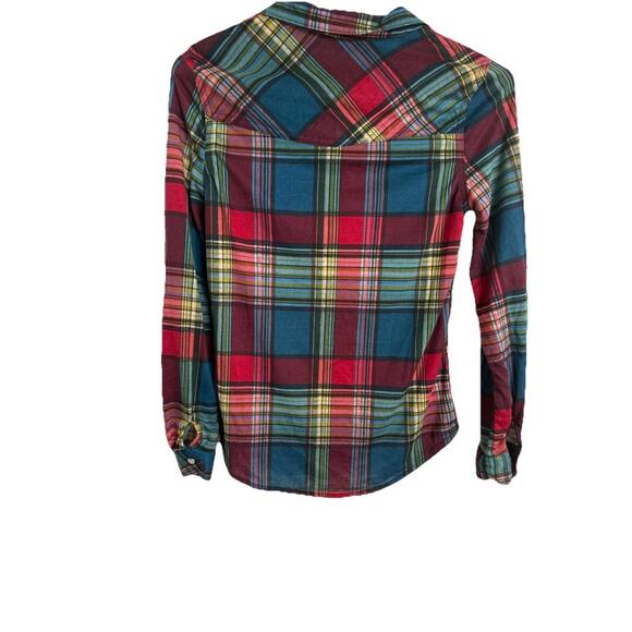Passport XS Women’s Plaid Pearl Snap Long Sleeved New With Tags - Picture 4 of 9